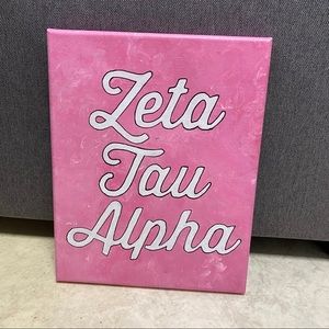 Pink marble Zeta Tau Alpha painting